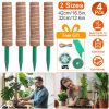 4Pcs Coco Coir Extendable Moss Pole for Climbing Plants Plant Support with 10 Labels 6.6Feet Jute Rope 6.6 Feet Fasten Strap 65.6 Feet Twist Tie Indoo