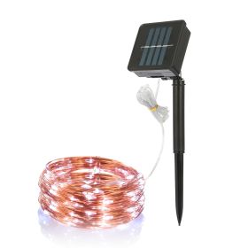 100 LEDs Solar String Lights Outdoor IP65 Waterproof Copper Wire String Lights Solar LED Fairy Lamps Wedding Party Festival (Option: SolarStringLightCool)