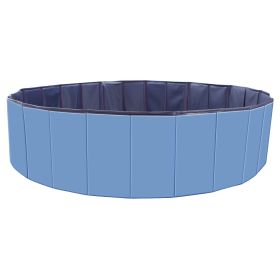 Foldable Pet Swimming Pool PVC Kiddie Baby Dog Swim Pool Bathing Tub Playmat Kids Pools (Option: Blue)