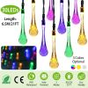Outdoor Solar String Lights 21 Feet 30 LEDs Water Drop Solar Powered Lights Waterproof Solar Fairy Lights Decorative Solar Powered Lights for Home Pat