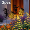 Outdoor Solar Watering Can with Lights Garden Decor Large Solar Powered Lanterns Hanging Waterproof LED Decorative Retro Metal Kettle String Lights fo