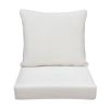 Outdoor Deep Seat Cushion Set, Waterproof & Fade Resistant Patio Chair Replacement Cushions for Outdoor Furniture, Removable and Washable Cover