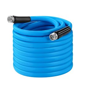 25FT/50FT 5/8" Non-Expanding Flexible Garden Hose Heavy Duty PVC Water Hose Leak-Resistant Kink-Free All-weather Burst 500PSI (Option: 50FT)
