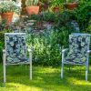 Waterproof Rocking Chair Cushion Upper And Lower Back And Seat Sets with Non-Slip Ties Oxford Cloth Surface Polyester Filling Comfortable for Indoor H