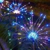 120 LED Solar Fireworks Lights, Starburst Fairy Lights with 8 Lighting Modes, IP4X, Solar Powered Pathway Lights for Patio, Yard