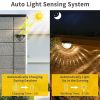 12/6 Solar fence lights, solar platform lights, solar wall lights, rechargeable solar cells, suitable for front porches, security lights