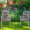 Waterproof Rocking Chair Cushion Upper And Lower Back And Seat Sets with Non-Slip Ties Oxford Cloth Surface Polyester Filling Comfortable for Indoor H