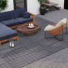Interlocking Deck Tiles 9 Pack,  Outdoor Square Flooring Tiles, Waterproof All Weather Patio Floor Tiles for Balcony Porch Garden Deck Balcony