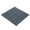 11.81"x11.81"x0.79"Grey & Brown Colors - Stylish Interlocking Flooring