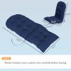 Outsunny Outdoor Adirondack Chair Cushions Set of 2, Tufted High Back Patio Chair Cushions, Adirondack Cushions with Ties