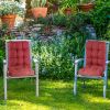 Waterproof Rocking Chair Cushion Upper And Lower Back And Seat Sets with Non-Slip Ties Oxford Cloth Surface Polyester Filling Comfortable for Indoor H