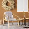 Waterproof Rocking Chair Cushion Upper And Lower Back And Seat Sets with Non-Slip Ties Oxford Cloth Surface Polyester Filling Comfortable for Indoor H