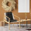 Waterproof Rocking Chair Cushion Upper And Lower Back And Seat Sets with Non-Slip Ties Oxford Cloth Surface Polyester Filling Comfortable for Indoor H