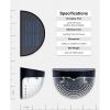 12/6 Solar fence lights, solar platform lights, solar wall lights, rechargeable solar cells, suitable for front porches, security lights