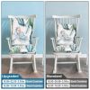 Waterproof Rocking Chair Cushion Upper And Lower Back And Seat Sets with Non-Slip Ties Oxford Cloth Surface Polyester Filling Comfortable for Indoor H